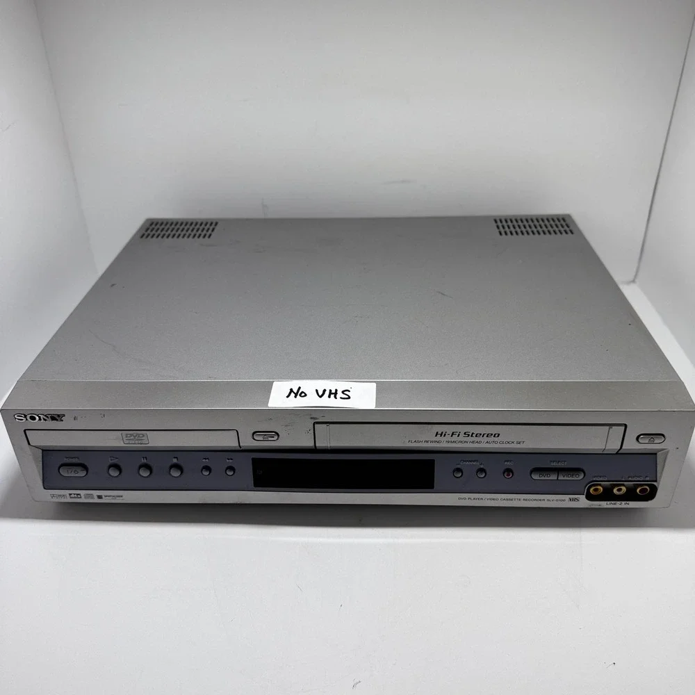 Sony SLV-D100 DVD VCR Combo Player Hi-Fi Stereo Silver Video Cassette Recorder